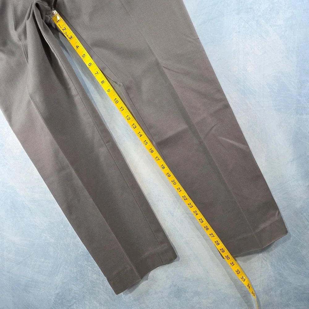Banana Republic Non-Iron Modern Slim Fit Pants Mens 33x32 Gray Micro Stripe Chin